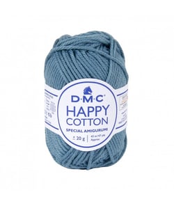 Pelote de 20Gr - coton spécial Amigurumi HAPPY COTTON - PPSC - Oeko Tex- Dmc 750 Bleu