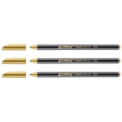 Lot de 3 feutres de coloriage métalliques EDDING Or Métallisé pointe ronde 1-3 mm