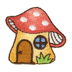 Lot de 3 écussons thermocollants féérie champignon 3x3cm