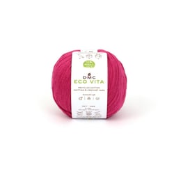 DMC - Fil Coton Recyclé Eco Vita 3mm 100g Tricot et Crochet Col. 155 rose