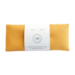 Masque yeux yoga - Lin jaune moutarde - Le Gang des Fougères