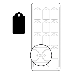 Planche de stickers peel off noir étiquettes