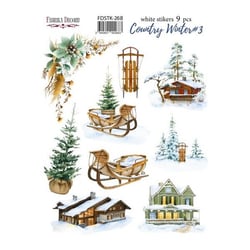 Planche de stickers couleur embelissement Fabrika Decoru COUNTRY WINTER 268