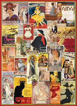Puzzle 1000 pièces - Anciennes Affiches de Théâtre et d'Opéra - Eurographics
