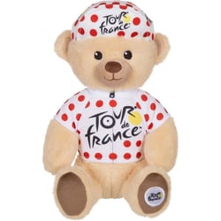 Peluche - Peluche Officielle Ours Tour de France "Maillot et Casquette Grimpeur à Pois" – 24 cm