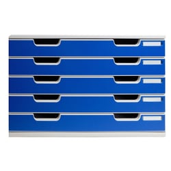 Module de classement Modulo Office 5 tiroirs A3 - Bleu - Exacompta