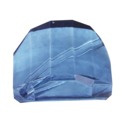 Bijoux acryliques Carré, facettés, 20x20 mm, en vrac, bleu azur
