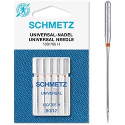 5 Aiguilles universelles Schmetz 130/705 H taille 80
