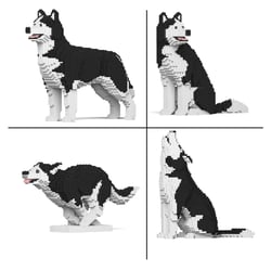 Chien Husky (4 en 1) noir Taille standard | JEKCA | 14 ans et +