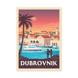 Affiche 30x40 cm - Dubrovnik - Olahoop Travel Posters
