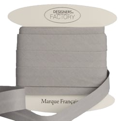 Biais Coton Gris clair 18mm par 5 mètres – designers-factory