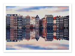 Affiche 30 x 40 cm - Damrak Amsterdam - Manjik Pictures