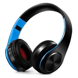 Casque Audio Bluetooth Sans Fil Pliable Avec Son Stéréo Et Longue Autonomie Bleu YONIS