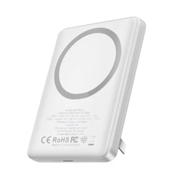Jaym Powerbank 5000mAh MagSafe Induction 15W avec Port USB-C 20W et Fonction Stand Blanc