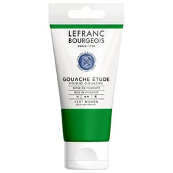 Gouache - Etude - Vert moyen - 561 - Lefranc Bourgeois - Studio Gouache - 80ml