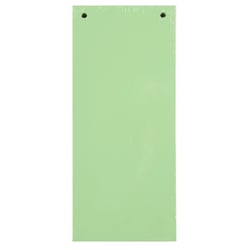 Paquet 100 fiches intercalaires horizontales unies perforées - 105x240mm - Vert - x 12 - Exacompta