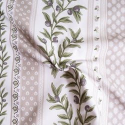 Tissu Coton imprimé glacé Provençal sur fond Naturel