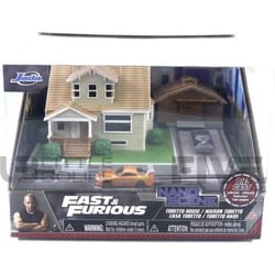 Voiture Miniature - JADA TOYS 1/87 - Dodge Charger + Toyota Supra - Orange / Noir - 33668OR