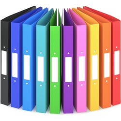 10 x Classeur A4-2 Anneaux 25mm- Jusqu'à 200 feuilles, Dos de 3,5 cm- Souple et Durable- Résisitants à l'eau- ACROPAQ