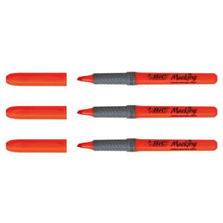 Lot de 3 surligneurs BIC HIGHLIGHTER GRIP - Pointe biseau moyenne - Orange