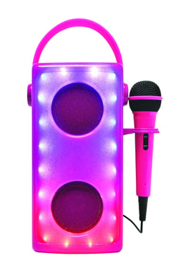 Enceinte Bluetooth lumineuse Rose avec micro