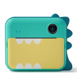 Appareil Photo Enfant Dinosaure Vert 32GB Double Objectif 1200W Pixels Impression Mini YONIS