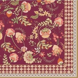 4 serviettes en papier découpage collage 33 cm Easy Life MAGIE D ORIENT BORDEAUX
