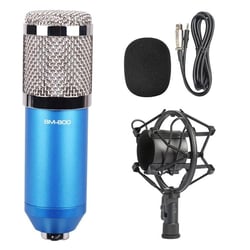 Microphone De Studio Pro Avec Accessoires Pour Enregistrement Et Diffusion Bleu YONIS