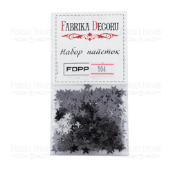 Sequins plats embelissements décoration Fabrika Decoru forme étoile 7 mm NOIR 104