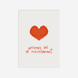 Carte postale - Julie Adore - Amour - 14,8 x 10,5 cm - Made in France