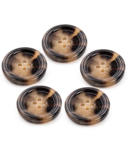 Lot de 5 boutons Corne Brillant