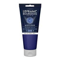 Peinture acrylique - Bleu de Cobalt - 064 - Fine - Lefranc Bourgeois - Tube 200ml