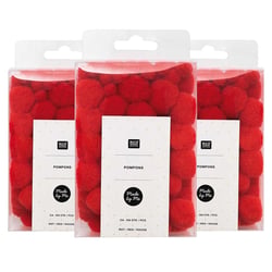 300 pompons rouges