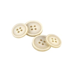 Lot de 3 boutons bio résine 4 trous beige pierre