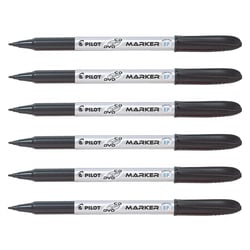 Lot de 6 marqueurs permanents - PILOT - Begreen - Pointe moyenne 0,8 mm - Noir
