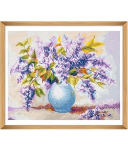 Kit de Point de Croix Comptée – Lilas – 32,5 x 39,5 cm - Trimits Multicolore