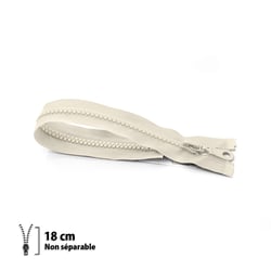 Fermeture éclair Z53 - moulée 6mm Non séparable - 18 cm