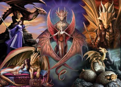 Puzzle 1000 pièces - Anne Stokes - Dragon Fellowship - Bluebird Puzzle
