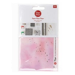 Papier patch flou - Rose & Violet - 30 x 42 cm