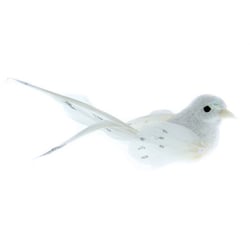 Artemio - Oiseaux décoratifs Blanc (sur pince) 2 pièces