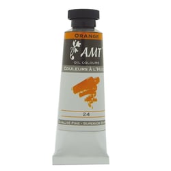 Peinture à l'huile fine en tube orange 45ml - Amt
