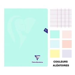 Cahier - 24x32(cm) - Grands carreaux - 96 pages - couverture en polypro - sans spirale - Clairefontaine