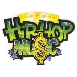 Ecusson thermocollant musique hip hop 3,5 cm x 5 cm