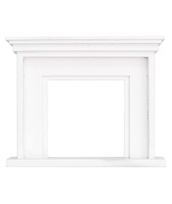 Cheminée miniature mesurant 15 cm x 12.8 cm x 4 cm et appartenant à la gamme Monde des lutins de la marque Rico Design Blanc