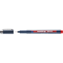 Feutre fin 0,25 mm - EDDING - Rouge - Gamme 1800