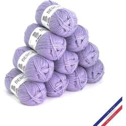 10 pelotes de laine - Lavande - 100% acrylique - Bergère de France - Barisienne