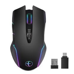 Souris Sans Fil 2.4G 7 Boutons Ergonomique Avec Jitter Fonction RGB Lumineuse YONIS