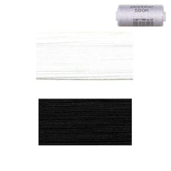 Lot de 2 bobines 500m fil polyester (Blanc/noir 579-999)