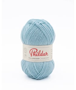 Pelote de laine à tricoter SUPER BABY - 25GR - Phildar - certifié Oeko-Tex Glacier Bleu