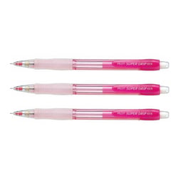 Lot de 3 Porte-mines PILOT Super Grip Neon - 0,5 mm - Rose